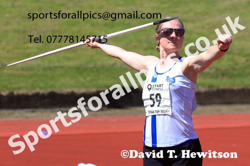 Womens javelin, 2024 NE Masters Track and Field Champs., Monkton Stadium, Jarrow.  Photo: David T. Hewitson/Sports for All Pics